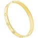 AMESON Gold Plated Cuff Bracelet Hinged Bangle for Women Oval Fits 6.5 Inch Wrists