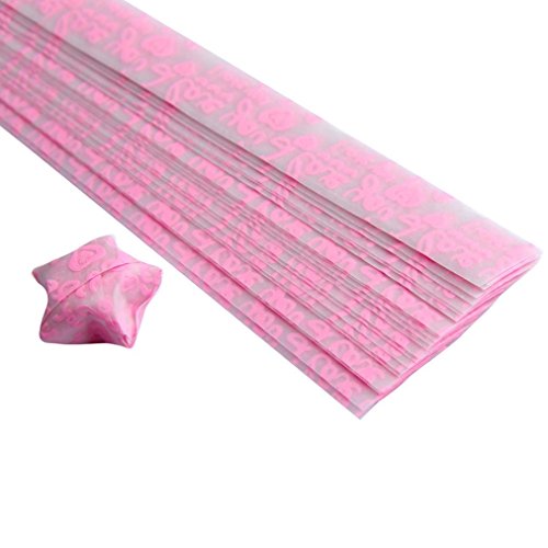 SUPPION Luminous Stars Origami Papers Pattern Folding Paper Strips Glows in The Dark 10 Colors 300 Sheets