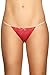 Laura SL103146CO-M Womens Adjustable Thong See Through Lace44; Coral - Medium