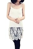 ASHERANGEL Womens Lace Trim Crop Top Extender Cami Tank Top Plus
