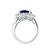 Bling Jewelry Kate Middleton Color Diana Sterling Silver CZ Blue Sapphire Color Royal Engagement Ring Kate Middleton Color Style - Size 9