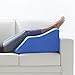 Extra Wide Lounge Doctor Elevating Leg Rest Pillow Wedge w Cooling Gel Memory Foam and Blue Cover Large Foot Pillow Leg Support reduce swelling improves circulation