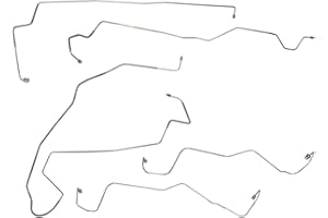 Inline Tube Replacement For 1999-03 Ford F250 F350 F450 F550 Excursion 4wd & 2wd Four-Wheel ABS with "B" Marking Front Brake Line Kit 6pc, Stainless