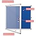 SwanSea Lockable Noticeboard Bulletin Pin Fabric Boards Tamperproof with Mounting Screws 28x26 inch (6xA4)