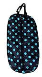 Bridle Halter Bag Black Turquoise Polka Dots