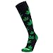 Pure Compression Nature Snowboard Socks – Warm Midweight Snowboarding Socks Men Women - Great Cold Weather Skiing, Pot Leaves