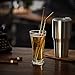 JOYECO Stainless Steel Straws Metal Reusable for 20oz Tumblers Rumblers Drinking Beverage Set of 24, Gold