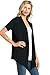12 Ami Basic Solid Short Sleeve Open Front Cardigan Black Extra Large