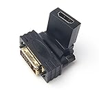 HENGSHENG® Rotate 90 180 360 degree Female to Male gold adapter HDMI to DVI Connector Gold Converter Adapter for multimedia