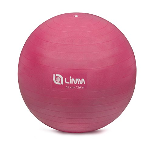 Limm Exercise Ball by for Yoga, Pilates, Stretching and General Fitness - Includes Foot Pump, Starter Guide and Access to Exclusive Members Portal (65cm)