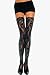 Sexy rose lace thigh high stockings with lace top hosiery Leg Avenue 9762 Black