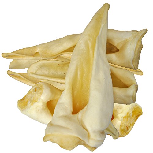 Downtown Pet Supply All Natural Lamb Ears for Dogs, Healthier Dog Training Chew Treats Than Pig Ears and Rawhide - High Protein Treats for Dogs (50-Pack)