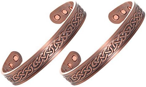 2 Bracelet Value Pack. Copper Bracelets for Arthritis. (Bundle: 2 Bracelets/Size Large/Individually Boxed)