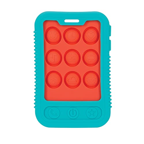 Nuby Cell Phone Popper Sensory Play Teether Toy - 3+ Months 1 Pk (Coral)