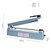 Metronic Impulse Sealer 12 inch/300mm Tabletop Poly Bags Heat Sealers Manual Impulse Sealer Machine with 2 Replacement Kits Blue