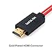 MAXAH® 6.5 Feet MHL Micro USB to HDMI Cable Adapter 1080P HDTV for Samsung Galaxy S3 S4 S5 Note 3 Note 2 MEGA Note 8.0 and Other MHL-Enabled 11-Pin Devices(Red)