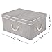 StorageWorks 55L Storage Bin Decorative Closet Storage Box with Double-Open Lid, Mixing of Gray, Brown & Beige, Bamboo Style, Extra Large