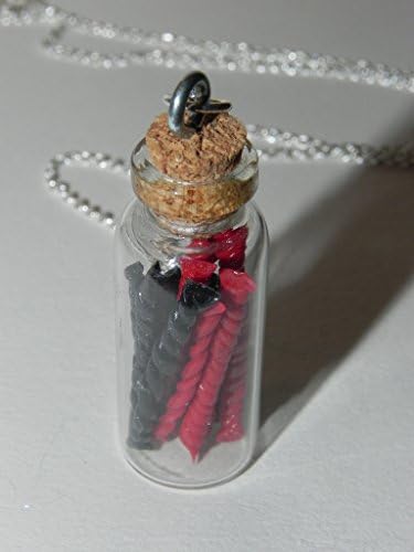 Licorice Whips, Bottle Necklace, Handmade