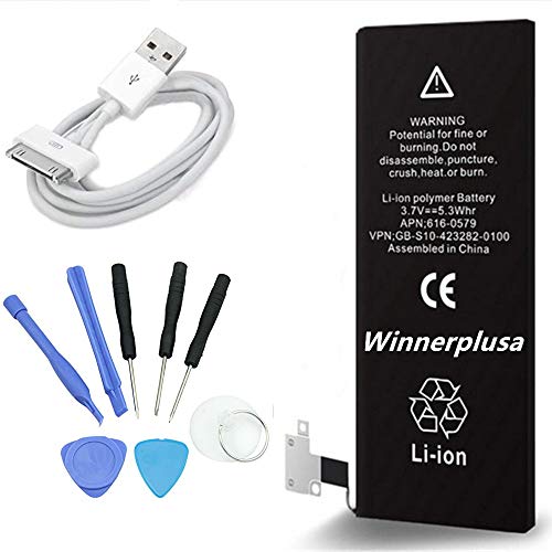 Winnerplusa Battery for iPhone 4s with USB Cable