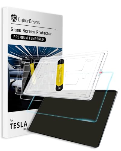 CYBERBEANS 16" Screen Protector For Tesla Model y Juniper 2026 | Tempered Glass Accessories Anti-Fingerprint, Bubble-Free, 9H Hardness, With Installation Kit