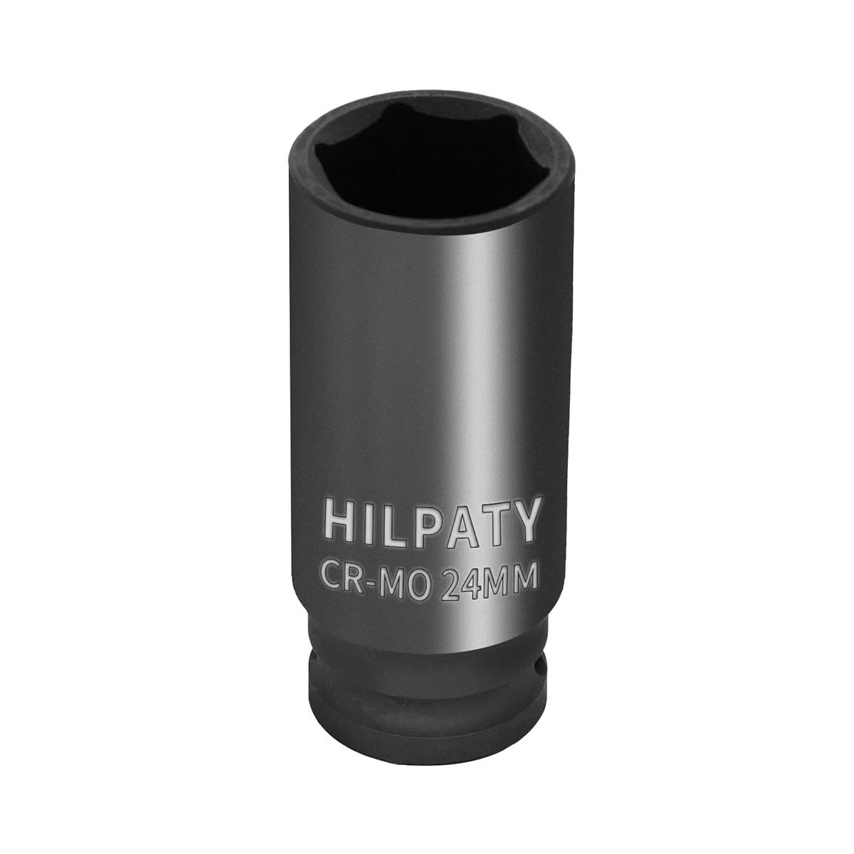 Hlipaty Impact Socket 24mm, 1/2" Square Drive 6 Point Cr-Mo Deep Socket, 78mm Length — image 1