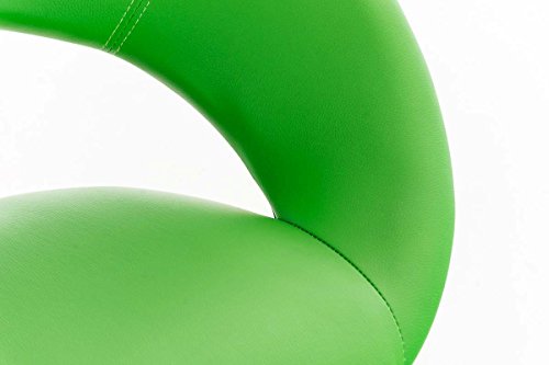 CLP-Sedia-Design-Imbottita-Timm-in-Similpelle-Sedia-Attesa-4-Gambe-in-Legno-I-Sedia-Sala-da-Pranzo-con-Schienale-I-Sedia-Moderna-Conferenza-con-Braccioli-I-Poltroncina-Imbottita-Verde