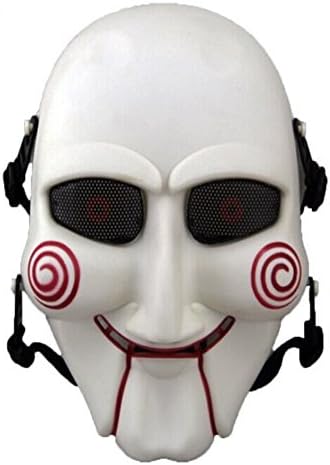 Magic Heaven Face Protect Mask For Halloween, Also Can be Used on Field CS and Movie Props (White+Red)