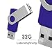 Imphomius 32GB 10 Pack USB 2.0 Flash Drive Thumb Drives with Led Indicator Light 32 GB Swivel Memory Storage Backup Stick with Keychain for Computer/Laptop/PC (Mixed Colors)