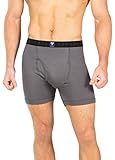 Men's Athletic Boxer Brief - Single Pack Luxury Underwear for Men by Texere (Charcoal, Medium) Popular Gifts for Dad Husband Son MB6101-CHR-M