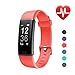 LETSCOM Fitness Tracker with Heart Rate Monitor Watch, Activity Tracker with Step Counter, Pedometer, Calorie Counter Watch for Android and iOS Smart Phone