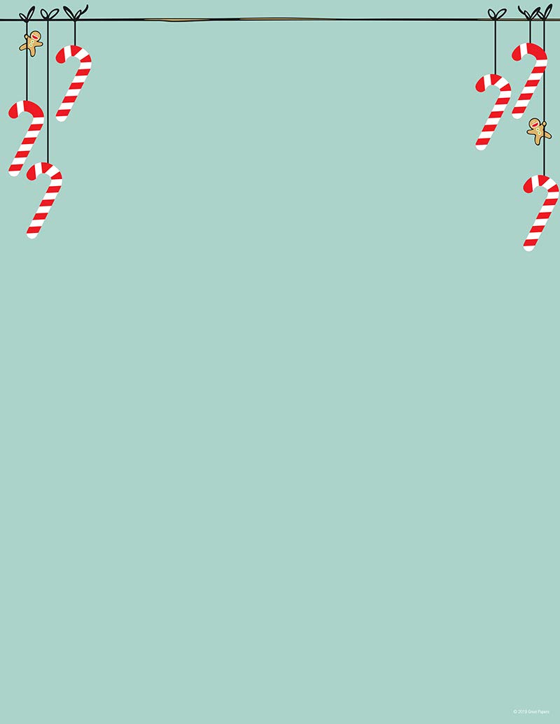 Great Papers! Minty Candy Canes Letterhead, 8.5" x 11", 80 Count (2019107)