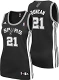 Tim Duncan Black adidas Revolution 30 Replica San Antonio Spurs Women's Jersey