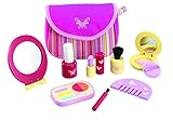 Wonderworld Pretend Pinky Cosmetic Girl Toy Set - 9 Piece Wooden Essential Makeup Set