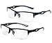 Specs Half Rimmed Rectangular Glasses for Reading (Matte Black with White, Shiny Blue) +1.50 Value 2 Pack
