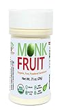 Organic 100% Monk Fruit Sweetener - Zero Calorie, Zero Carb, Paleo Safe (25% Mogroside V, 20g, 400 Servings)