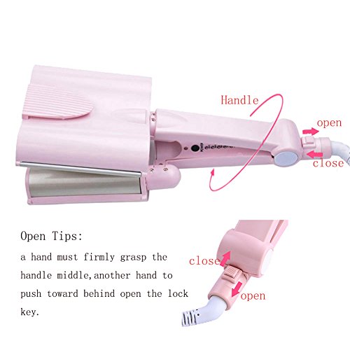 JINDIN 32mm Wave Curling Iron Ceramic Hair Curler Deep Wavy Curler Not to Hurt the Hair