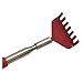TOOGOO(R)Telescopic Stainless steel Compact Scratching Tool Extendable 20-68cm Back Scratcher Massager 5 Section (Red)