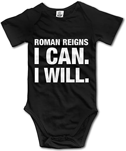 CYSKA Roman I Can I Will Short Sleeve Romper Jumpsuit For 6-24 Months Newborn Baby Size 24 Months Black