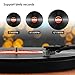 Voksun 3-Speed Precision Turntable with Dual 15 Watt Speakers, High Fidelity Vinyl Record Player with Magnetic Cartridge, Belt-Drive, Bluetooth, Natural Walnutthumb 1