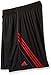 adidas Men's Basics Short 1 Black/Scarlet Medium