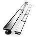 Neodrain 60-Inch Linear Shower Drain with Tile Insert Grate,Brushed 304 Stainless Steel Rectangle Shower Floor Drain, Linear Drain with Leveling Feet, Hair Strainer