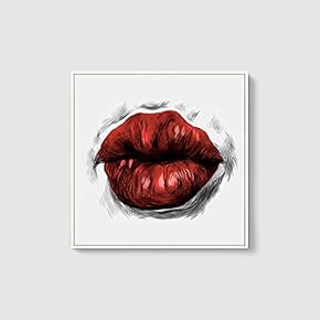 Framed Sexy Lips Home Artwork for Living Room Bedroom
