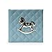 Modali Baby Elegant & Fine Photo Album Beautifully Crafted Blue Faux Leather 40 Pages Space for 80 Pictures 4''x6'' Adorned with Silver Plated Rocking Horse