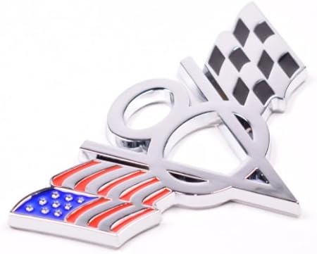 Amazon V8 エンブレム 星条旗 チェッカーフラッグ コルベット シボレー フォードなど アメ車 エンブレム 車 バイク