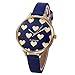 Balakie Women's Watch, Ladies Watch Casual Heart Pattern Dial Thin Faux Leather Quartz Analog Wrist Watch