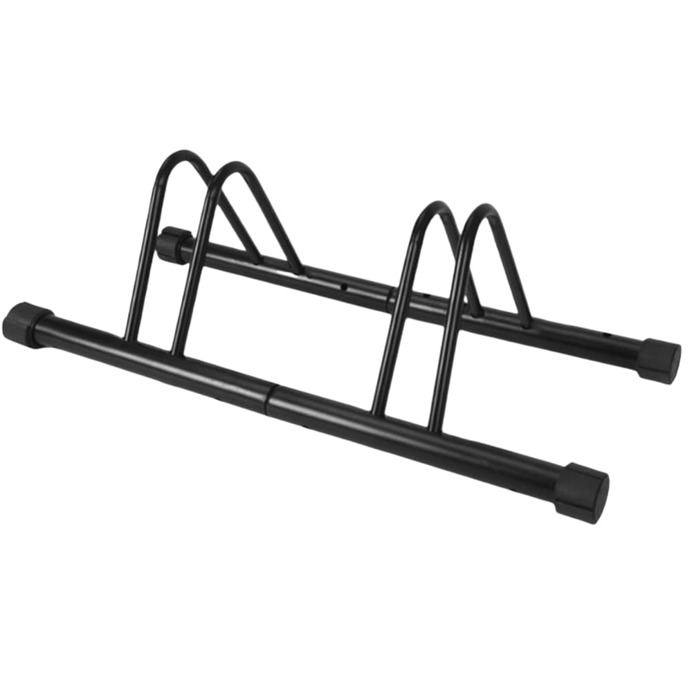 ENGWE MTB Metal Outdoor Bike Stand, Bike Storage Rack, Bicycle Floor Parking Stand, Bicycle Storage Holder for Garage or Shed（2 Bike Station ）