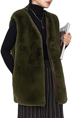 Neiman By Women’s Fur Vest, Gilet Faux Fur Jacket, Available in 7 Colors, M – XL