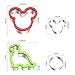 Mickey Mouse Cookie Cutter for kids, Ertek Dinosaur Minnie Mouse Sandwiches Cutter Stainless Steel for Cakes, Bread and Cookie-Bonus Round Shape and Small Mickey Mouse Biscuit Cutters(pack of 4)