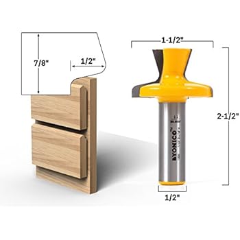 Yonico 13930 7 8 Inch Cabinet Door Lip Router Bit 1 2 Inch Shank
