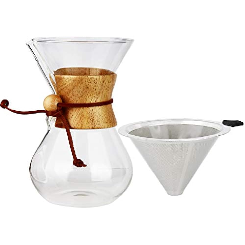Pour Over Coffee Maker, 28 Oz Borosilicate Glass Carafe And Reusable Stainless eBay